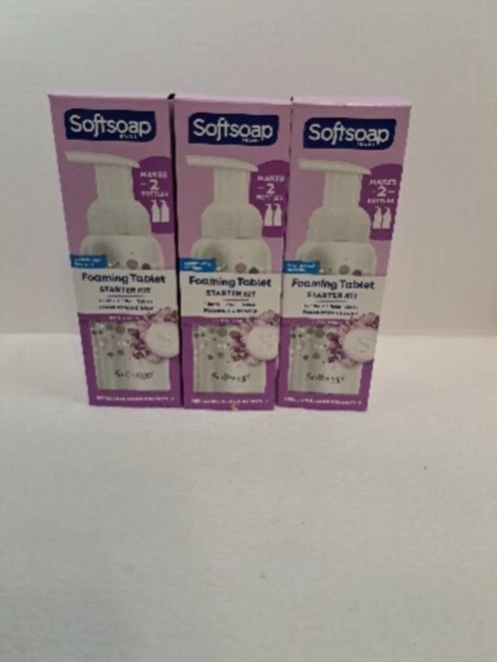 Softsoap Foaming Hand Soap Tablets- Starter Kit Sparkling Lavender -LOT OF 3